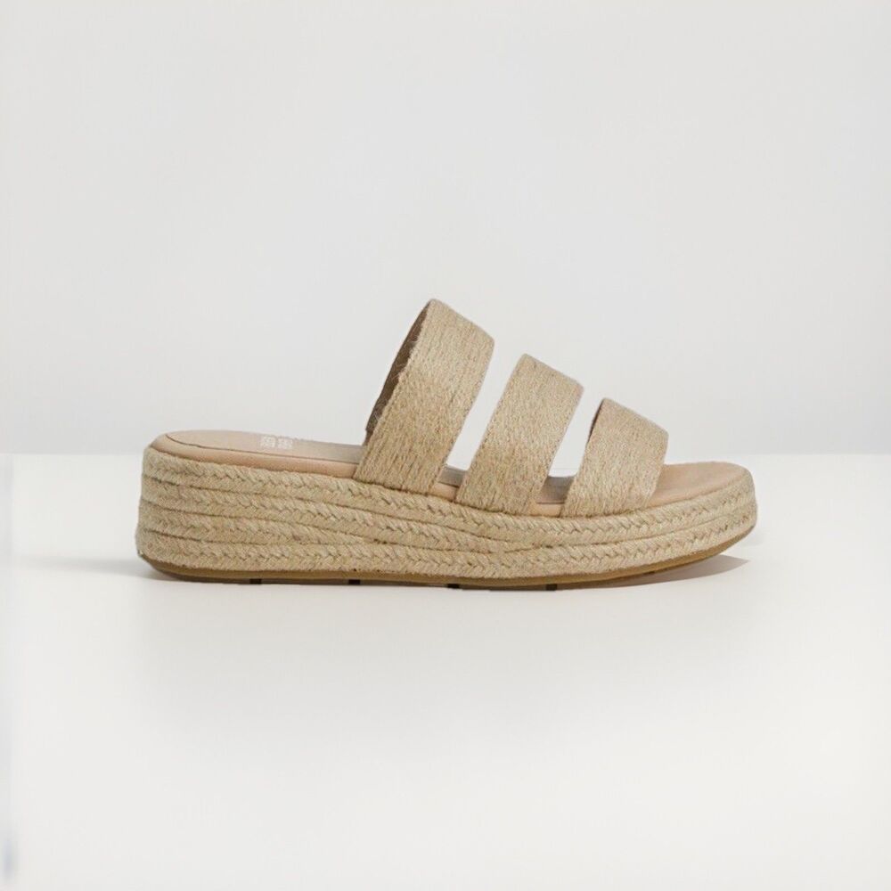 EILEEN FISHER Mayla Espadrille Sandal in Natural Jute Platform Sz 8 NWT